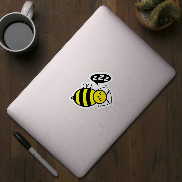 Slumber Sleepy Bee Cute HoneyBee by ChrisWilson